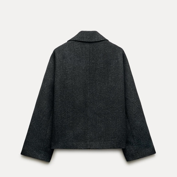 ZIPPERED WOOL BLEND JACKET ZW COLLECTION - Picture 5 of 5